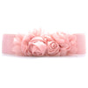 Double Rose Flower Elastic Waist Belt