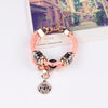 Carved Coin Charm Bracelet