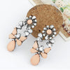 Crystal Flower Drop Earrings