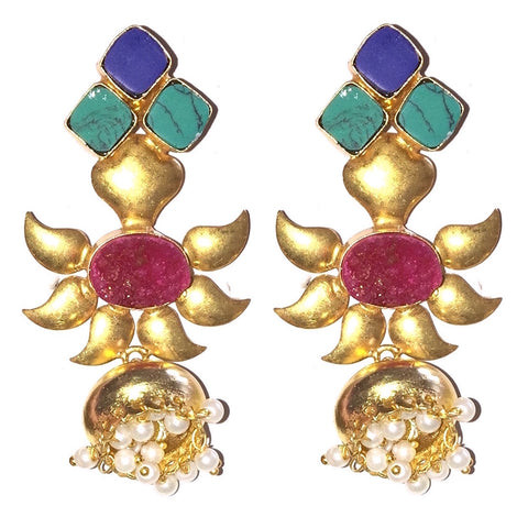 Floral Shimmer Jhumki Danglers