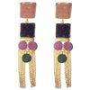 Geometric Druzzy Tassel Danglers