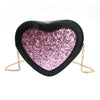 Shimmery Heart Sling Bag