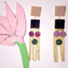 Geometric Druzzy Tassel Danglers