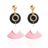 Wood & Seashell Dangle Earrings
