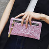 Sequined and Metal Tassel Clutch Bag