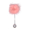 Soft Fur & Pearl Closure Lapel Pin