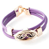 Hollow Moustache Leather Bracelet