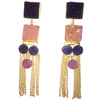 Geometric Druzzy Tassel Danglers