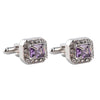 Crystal Embellished Rectangle Cufflinks