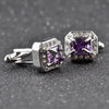 Crystal Embellished Rectangle Cufflinks