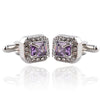 Crystal Embellished Rectangle Cufflinks
