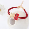 Owl Charm Leather Bracelet