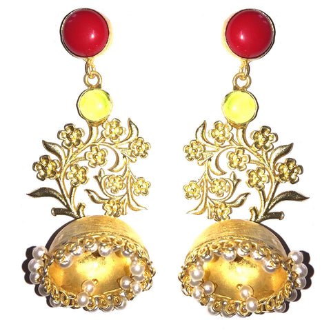 Floral Mystique Jhumki Danglers