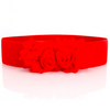 Double Rose Flower Elastic Waist Belt