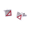 Enamel Square Crystal Cufflinks