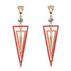 Overlapping Triangles Drop Earrings