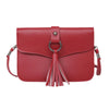 Tassel and Ring Leather Sling Bag