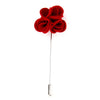 Red Three Flower Lapel Pin