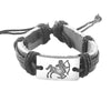 Zodiac Sign Leather Bracelet