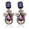 Oval Swirls Royal Earrings