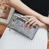 Sequined and Metal Tassel Clutch Bag