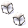 3D Cube Collar Pin (Pair)