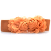 Double Rose Flower Elastic Waist Belt