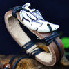 Lion Face Leather Bracelet