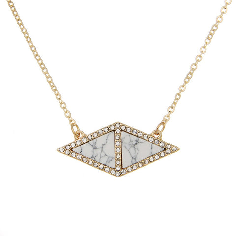 Double Triangle Blingg Necklace