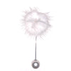 Soft Fur & Pearl Closure Lapel Pin