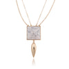 Marble Pyramid Pendant Necklace