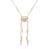 Long Rivet Charm Tassel Necklace