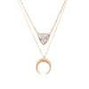 Triangle Moon Crescent Necklace