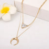 Triangle Moon Crescent Necklace