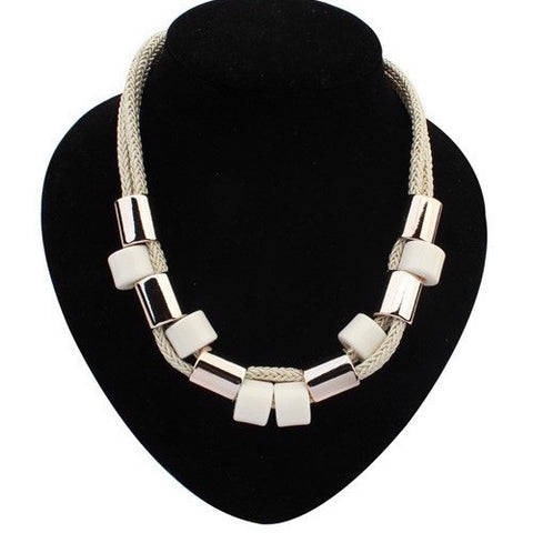 Connected Cylinders Necklace