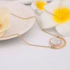 Round Marbled Stone Necklace