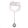 Soft Fur & Pearl Closure Lapel Pin