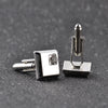 Crystal Edged Square Cufflinks