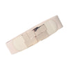 Overlapping Squares Metal Buckle Stretchable Belt