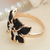 Austrian Crystal Enamel Floral Ring