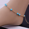 Turquoise Beaded Anklet