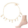 Crystal & Infinity Dangle Charms Anklet
